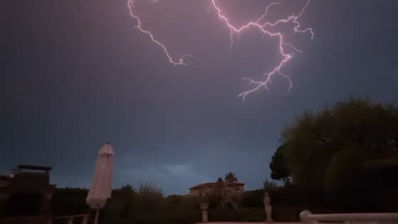 Intense lightning illuminates night sky amid severe weather in Gilgit-Baltistan, Pakistan