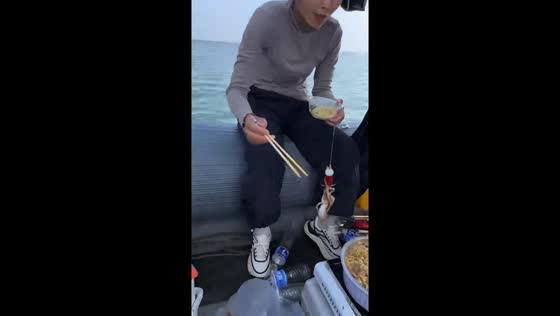 Hotpot by the ocean with freshly caught octopus in Hebei, China