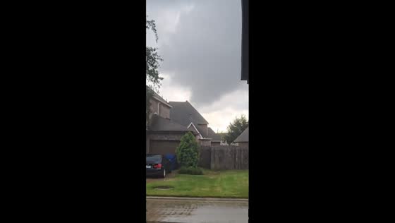 Developing tornado captured in Spring, Texas, USA