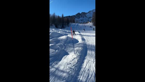 Skiing mishap leaves skier buried in powder in Trentino, Italy