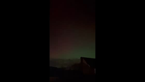 Aurora borealis lights up the night sky during rare geomagnetic storm in Telford, Shropshire, UK