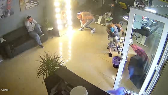 Blast wave shatters tattoo studio windows in Zaporizhzhia, Ukraine