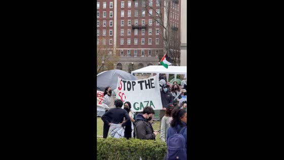 Gaza solidarity encampment: Pro-Palestinian protest at Columbia amid campus antisemitism hearing