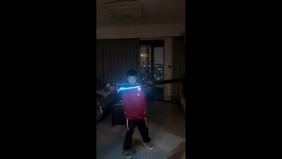 Boy’s electric sword sparks and breaks during playful demonstration in Guangdong, China