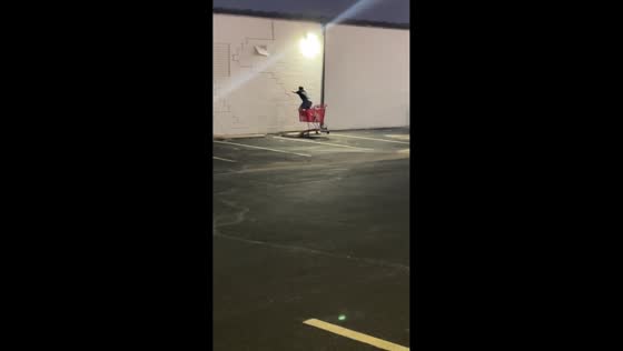 Shopping cart ride ends in crash in Elkhart, Indiana, USA
