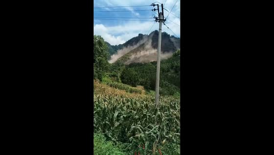 Magnitude 5.2 earthquake triggers landslide in Sichuan, China