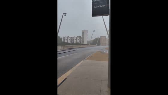 Torrential downpour overwhelms streets during severe storm in Montpellier, France