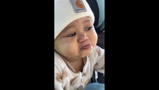 Toddler's emotional moment captured in Tuscaloosa, Alabama, USA