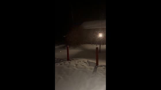 Heavy snowstorm blankets with thick snowfall in Randolph, New Hampshire, USA