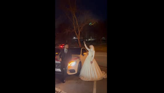 Bride and groom detained for firing guns in Pushkino, Russia