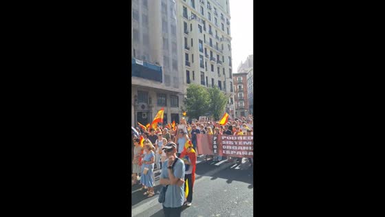 Large crowd marches through Madrid during second “Marcha por la Dignidad” in support of Ceuta, Spain