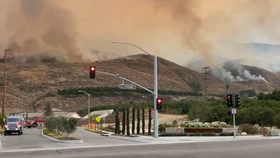 Wildfire smoke engulfs Southern California area
