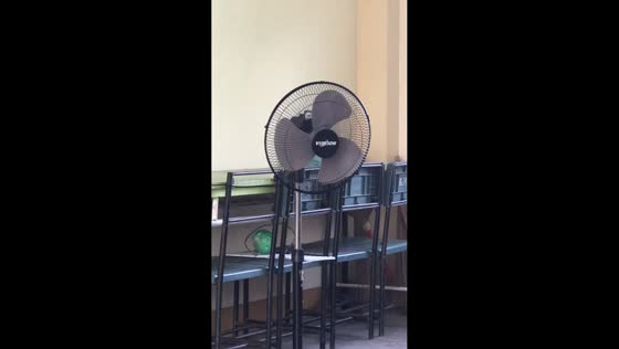 Electric fan rotates without spinning blades in Ragay, Camarines Sur, Philippines