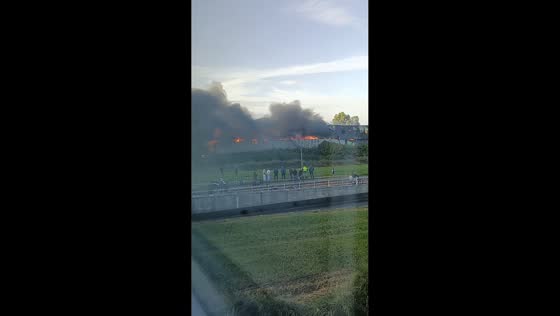 Massive fire destroys De Grote Keizer Bowling and Entertainment in Leeuwarden, Netherlands