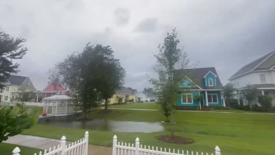 Strong winds and heavy rain sweep through Foley during Hurricane Isaias, Alabama, USA