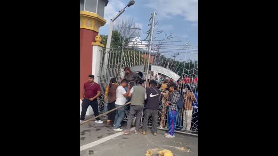 Protesters storm presidential house amid anti-government protest in Kathmandu, Nepal