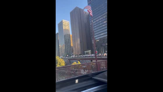 Protesters march against Trump and ICE in Chicago, USA