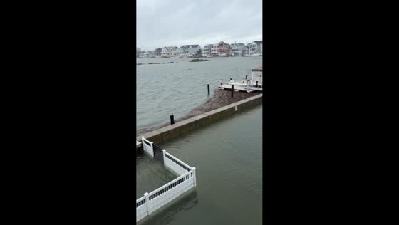 Severe nor’easter flooding submerges waterfront neighborhoods in North Wildwood, USA