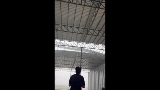 Strong winds blow off roof during rain in Khon Kaen, Thailand