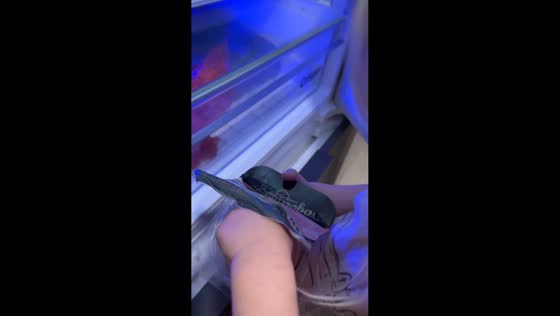 Toddler caught eating from fridge in Moscow, Russia