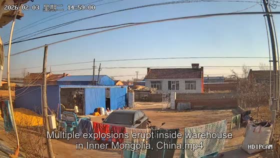 Multiple explosions erupt inside warehouse in Inner Mongolia, China