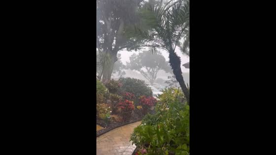 Thunderstorm hits Palm City, Florida