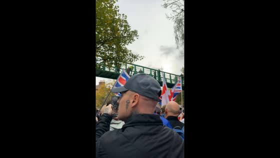 Hundreds gather for anti-immigration and counter-march in Southampton, UK