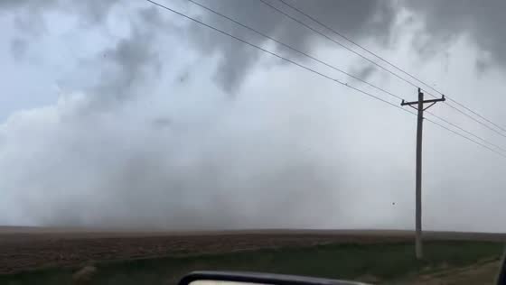 Massive tornado forms during severe storms in Eldora, Iowa, USA