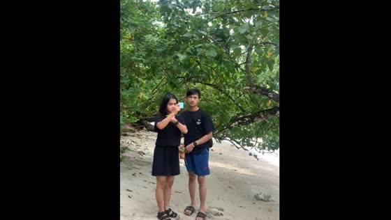 Monkey attack during beach video shoot in Pangandaran, Indonesia