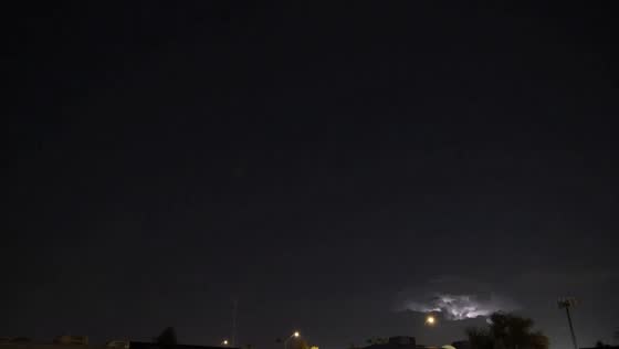 Lightning-filled monsoon storm lights up the sky over in North Phoenix, Arizona, USA