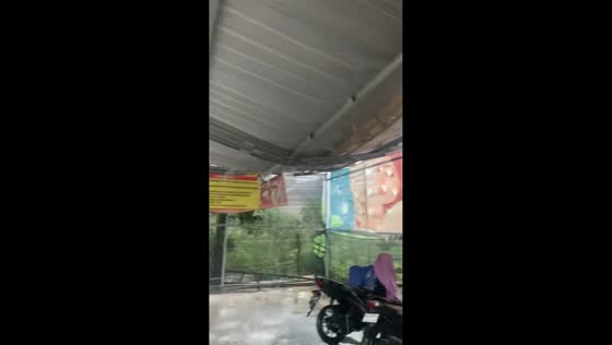 Roof collapses due to heavy rain in Boyolali, Indonesia