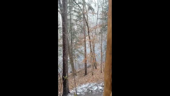 Large hail falls and covers ground during storm in Emily, Minnesota, USA
