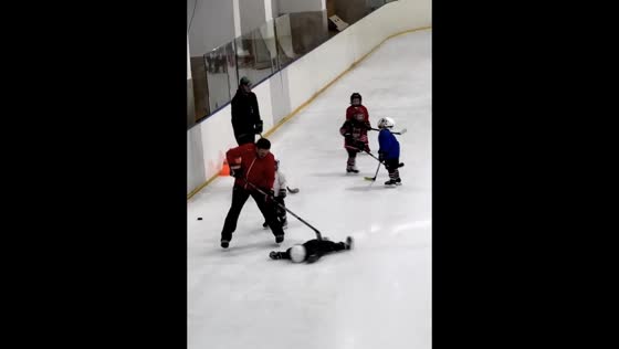 Fun hockey training session for Kkds in Yalta, Russia