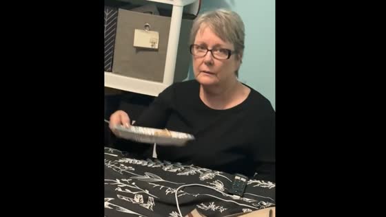 Grandma hides plate after being asked about pie