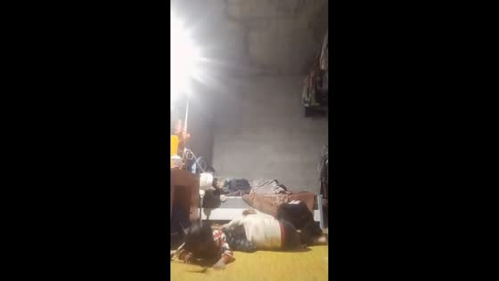 Stacked children tumble over while playing in Guangxi, China