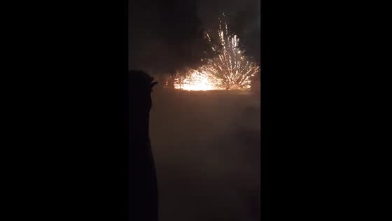 Firework explodes on road in Vadodara, Gujarat