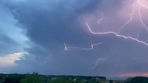 Intense lightning storm over Natick, MA