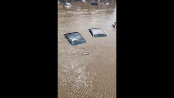 Severe flooding in Fletcher, North Carolina due to Hurricane Helene