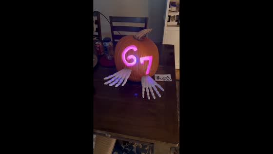 Creative talking pumpkin for 4th grade carving contest in New Jersey, USA