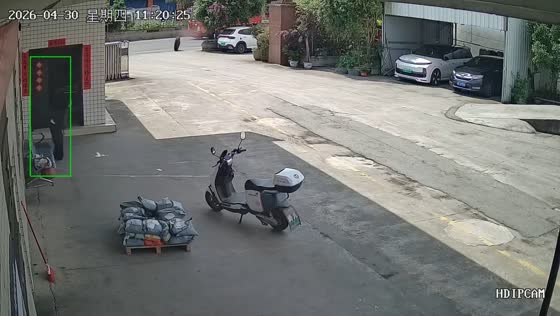 Runaway truck tire rolls into garage and hits parked car in Chongqing, China