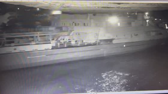 Cargo tanker stuck under railway bridge in Kostroma