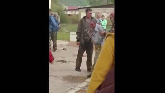 The Russians mobilized for the war got into a fight in the bus!