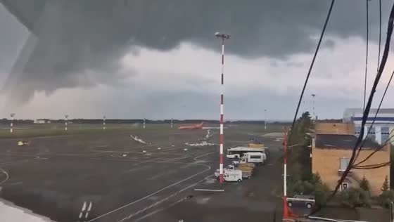 Tornado damages planes, buildings at Begishevo Airport, Tatarstan