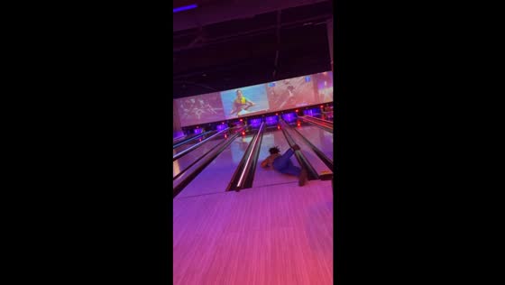 Drunk man’s bowling fail in Atlanta, Georgia, USA