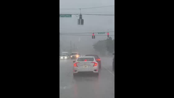 Heavy nonstop rain continues in Palm Beach, Florida, USA