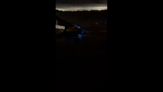 Bioluminescent red tide lights up coast of Gamagori, Aichi, Japan