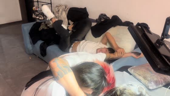 Boy reacts loudly while being grabbed during tattoo session in Hebei, China