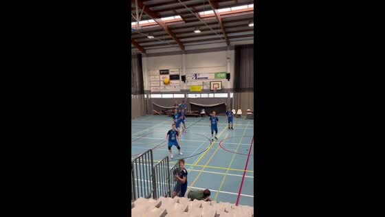 Volleyball player crashes into railing during game in Marke, Belgium