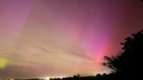 Stunning northern lights captured in Burwell, Cambridge