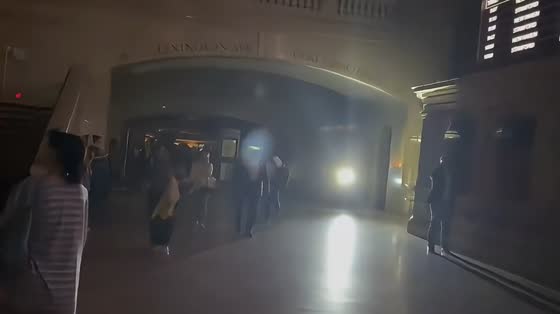 Power outage leaves Grand Central commuters in the dark in New York City, New York, USA